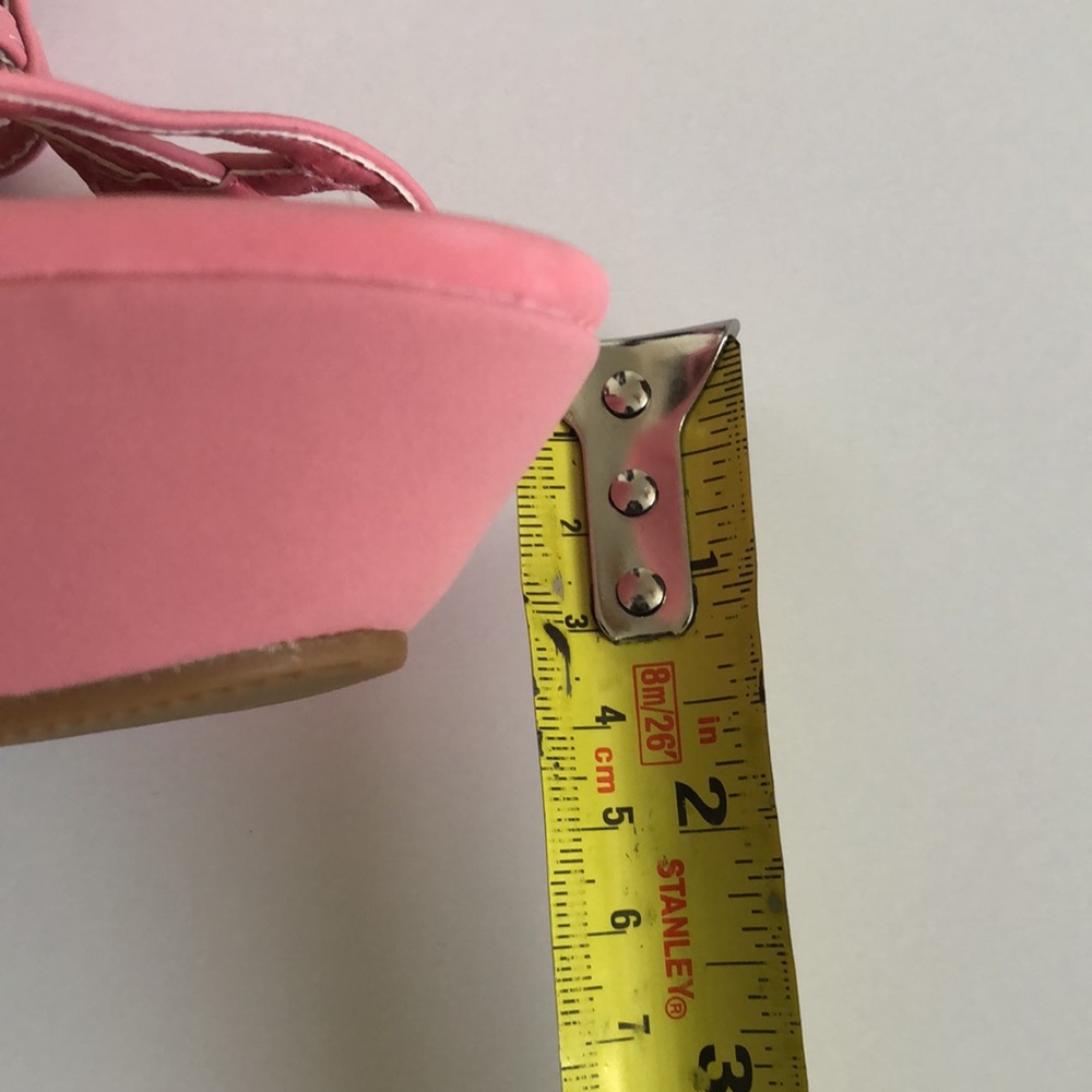 New Caged Pink Glam Bamboo Wedge - Picture 3 of 7